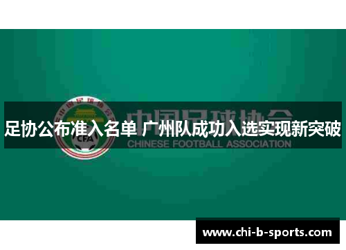 足协公布准入名单 广州队成功入选实现新突破